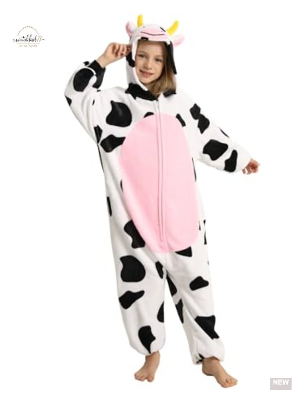 Unisex Kids Animal Onesie Flannel Fleece Hooded Pajama Costume